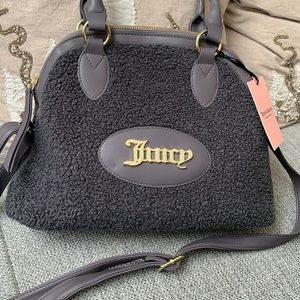 Juicy Couture Rabbit Faux Sherpa Crazy For You Dome Satchel